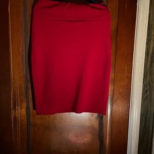Red  little skirt knee high